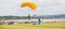 Parachutist landing on target at Fort George