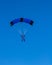 Parachutist landing on Zlatni Rat beach