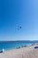 Parachutist landing on Zlatni Rat beach