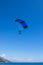 Parachutist landing on Zlatni Rut beach