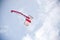 Parachutist with polish flag on Radom Airshow, Poland