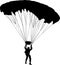 Parachutist silhouette vector