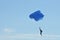 Parachutists flying in the air