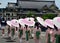 Parade of little Kimono girls, Gion festival scene.