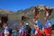 Parade at Quyllurit\'i inca festival in the peruvian andes near ausangate mountain.