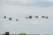 Parade of various helicopters of the German Air Force.