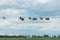 Parade of various helicopters of the German Air Force.