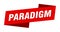 paradigm banner template. paradigm ribbon label.