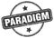 paradigm stamp. paradigm round grunge sign.