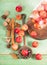 Paradise apples on the wooden table