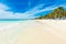 Paradise Beach (also known for Playa Paraiso) at sunny summer day - beautiful and tropical caribbean coast at Tulum in Quintana