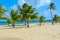 Paradise beach in Placencia, tropical coast of Belize, Caribbean Sea, Central America