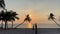 Paradise beaches of Fukuok Phu Quoc Sonasea beach. Palm trees sea sunset Indian Ocean Luxury vacation near hotels