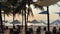 Paradise beaches of Fukuoka Phu Quoc Sonasea beach. Palm trees sea sunset Indian Ocean Luxury vacation near hotels
