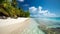 Paradise coastline, secluded tropical beach, pristine beauty, and coastal paradise