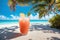 Paradise in a Glass Sipping on a Rum Punch.AI Generated