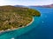 Paradise lagoon near Okrug Gornji from above