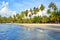 Paradise nature, sea and hotel house on the tropical beach.