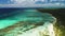 Paradise tropical island in the Caribbean sea. Panoramic view of wild exotic wild beach