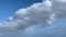 paraglide against a background of blue sky with clouds on a clear sunny day