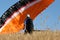 Paraglide launch attempt