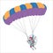 The paraglide pilot man on the sky, paragliding with sportswear, extreme sports activity ourdoor style