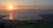 Paraglider above Jounieh, in sunset light