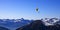 Paraglider above the mountains