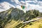 Paraglider in the alps