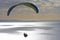 Paraglider at dusk