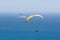 Paraglider Flies Over Ocean