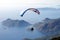 Paraglider fly from Mount Babadag