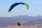 Paraglider flying from Padul in Spain