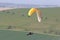 Paraglider flying wing at Milk Hill