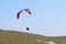 Paraglider flying wing at Milk Hill