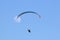 Paraglider flying wing  with the moon