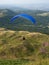 Paraglider in midair