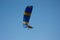 Paraglider with a motor in sky