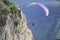 Paraglider in the mountains