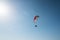 Paraglider over Kourion in Cyprus