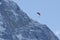 Paraglider over mountain