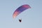 The paraglider pilot in the sky