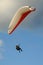 Paraglider in a stormy sky