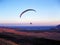 Paraglider at sunset.