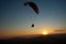 Paraglider in sunset