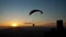 Paraglider in sunset