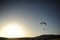 Paraglider at sunset in El Bosque, Andalusia, Spain