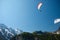 Paraglider in Swiss Alps