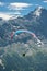 Paraglider under the Eiger summit in Bernese Alps