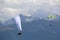 Paragliders in the Alps